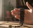 Premium black haqik tasbih healing gemstone beads dhikr spiritual protection blessing