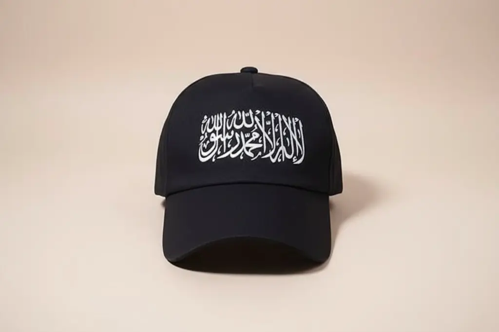 Faith-inspired Muslim identity cap custom name baseball hat with Kalima print