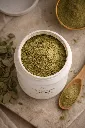 Sidr leaves powder and wooden spoon.webp