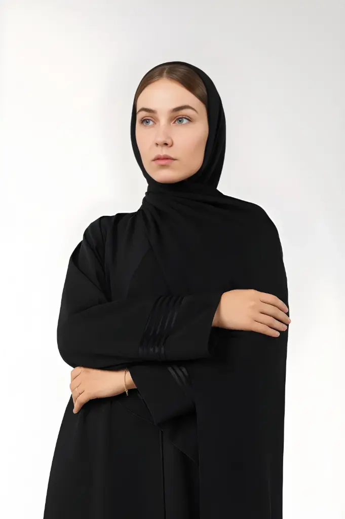 Black Abaya – Premium Modest Wear with Delicate Detailing, Comfortable Fit & Timeless Design for Everyday & Special Occasions 