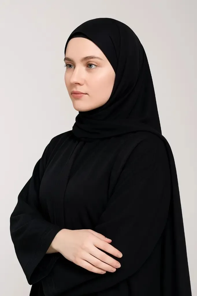 Black Abaya – Premium Modest Wear with Delicate Detailing, Comfortable Fit & Timeless Design for Everyday & Special Occasions  (50)