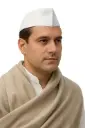 White Cotton Gandhi Cap for Men – Traditional Nehru Topi | Independence Day, Republic Day, Political & Cultural Events | Pack of 2 | The MiYA Store