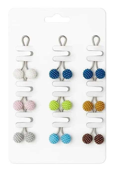 MiYAStore – 9 Pcs Multicolor Pearl Hijab Pins | U-Shaped Headscarf Clips & Scarf Brooch Accessories