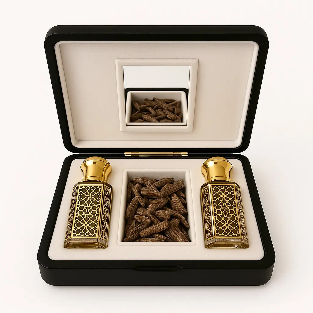 Legendary Gift Collection of Exclusive Oud Oils & Agarwood Chips | Burmese Oud Oil | Cambodi Oud Oil | Assam Hindi Oud Chips