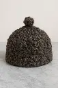Brown Golden Round Karakul Cap Fur Beanie | Handmade Ambassador’s Hat | Authentic Kashmiri Wool Traditional Topi | Men’s Ethnic Heritage Winter Hat | Royal Cultural Headwear