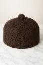 Brown Golden Round Karakul Cap Fur Beanie | Handmade Ambassador’s Hat | Authentic Kashmiri Wool Traditional Topi | Men’s Ethnic Heritage Winter Hat | Royal Cultural Headwear