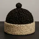 Dark Brown Dual Shaded Kashmiri Karakuli Cap | Handmade Wool Ambassador’s Hat | Traditional Kashmiri Topi for Men | Cultural Heritage Headwear