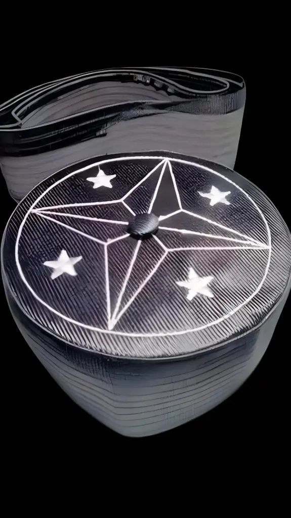 Handmade Black Round - Sufi Muslim Cap - Prayer Hat for Men