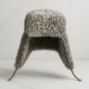 MiYA Winter Karakul Fur Hat – Handmade Gray Ushanka with Natural Astrakhan Sheepskin Fur & Real Wool Top | Traditional Central Asian & Ukrainian Winter Hat | Classic USSR Heritage Style Headwear for Men