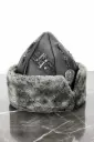 MiYA Turkish Ottoman Bork Hat – Faux Leather & Fur Winter Hat - Ertugrul Ghazi : Faux-Leather Turkish Cap – Dirilis Ertugrul Tribute - Ramadan Gift -->Kayi Tribe - Ottoman Empire - Kaayi IYI
