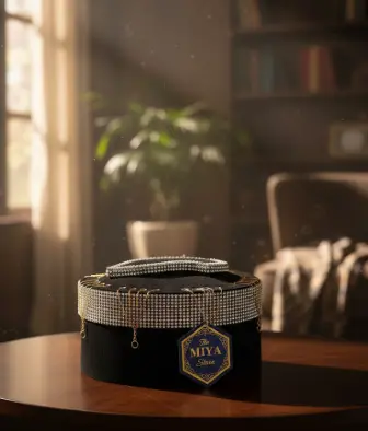 MiYA Islamic Fancy Cap in Black Color with Beautiful Design – Premium Handcrafted Prayer Topi | Elegant Muslim Headwear | All Sizes Available