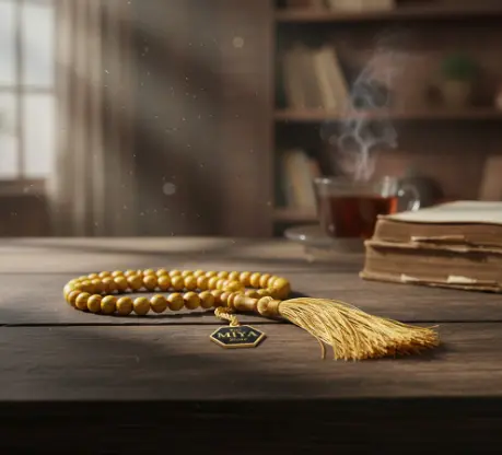 MiYA New Zaitun Wooden Tasbih with 101 Counters – Premium Olive Wood Prayer Beads | Handcrafted Islamic Dhikr Counter | Blessed Sunnah Wood