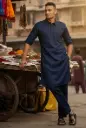 MiYA Legacy – Solid White Cotton Blend Kurta Pajama Set for Men 
