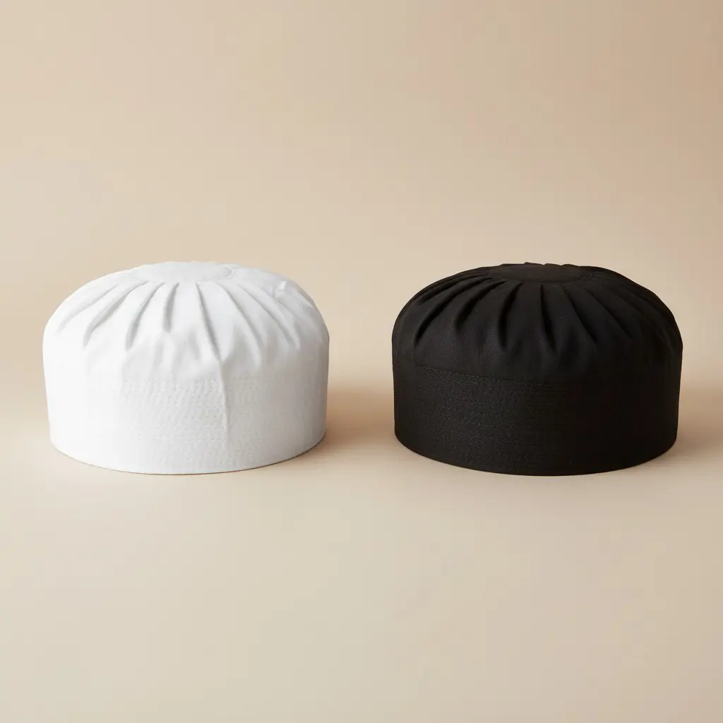  MiYA Round Shape Sufi Muslim NAMAZ Prayer Islamic Cap | 2 PC Combo in White and Black 