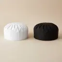  MiYA Round Shape Sufi Muslim NAMAZ Prayer Islamic Cap | 2 PC Combo in White and Black 
