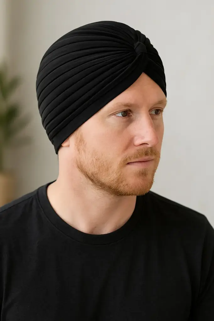 MiYA Inclusive – Men's & Women's Pleated Head Wrap Knit Bonnet Turban | Stretchable Polyester Head Cover | Pagri Style Sun Cap 