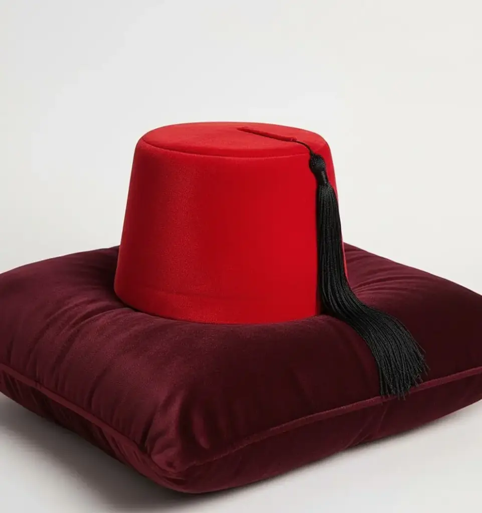 MiYA – Men's Velvet Mirza Ghalib Cap | Turkey Fez Style Prayer Cap | Luxurious Islamic Namaz Topi (Free Size) 