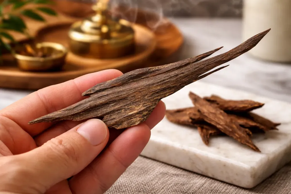M i Y A™ – Dharmanagar Hindi Agarwood | Wild Resinated Indian Oud Wood | Dark Resin Pieces | Tripura, India