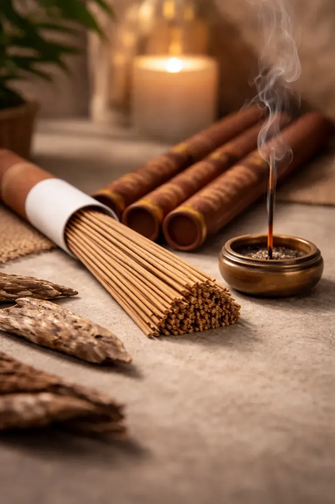 M i Y A™ – Coreless Tripura Agarwood Incense Sticks | 20 Min Pure Hindi Oud Burn | No Bamboo Core | 6-30 Sticks Packs (6 Sticks)