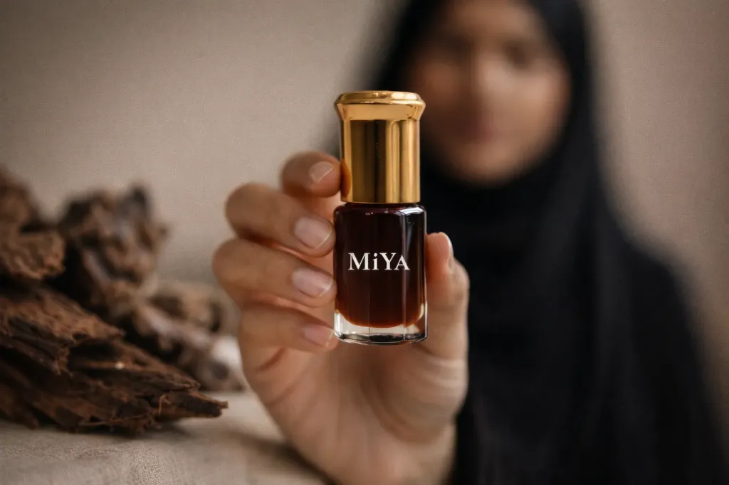 M i Y A™ – Dehn Al Oud Gold | Rare Tripura Agarwood Oil | Smoky Sweet Hindi Oudh Woody Amber | Pure No Chemicals (3 ML)