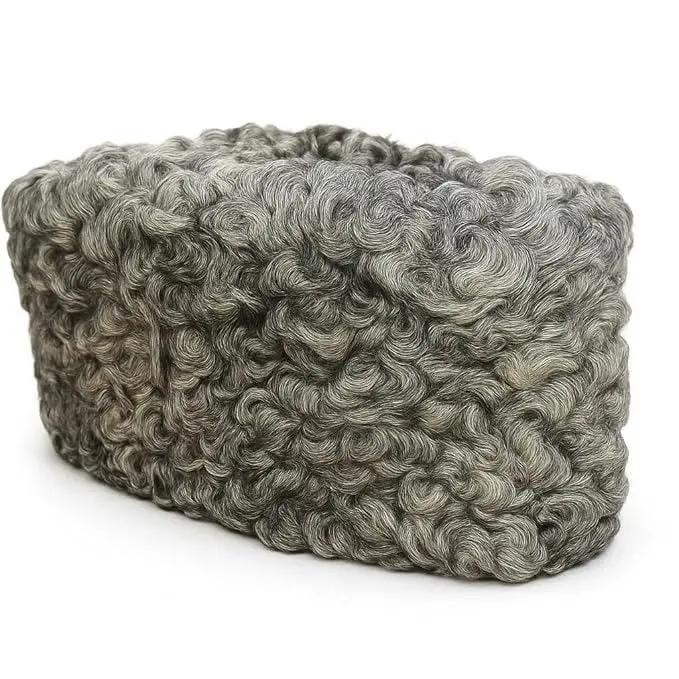 Grey Russian General Karakul Cossack Hat – Genuine Persian Lamb Fur | Historical Military Design