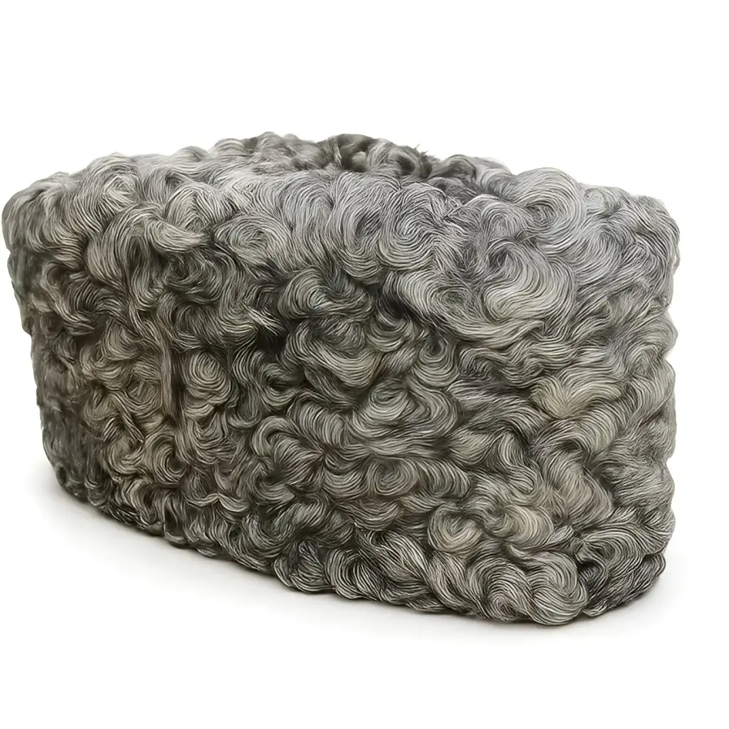 Grey Russian OG Karakul Cossack Hat – Genuine Persian Lamb Fur | Historical Military Design