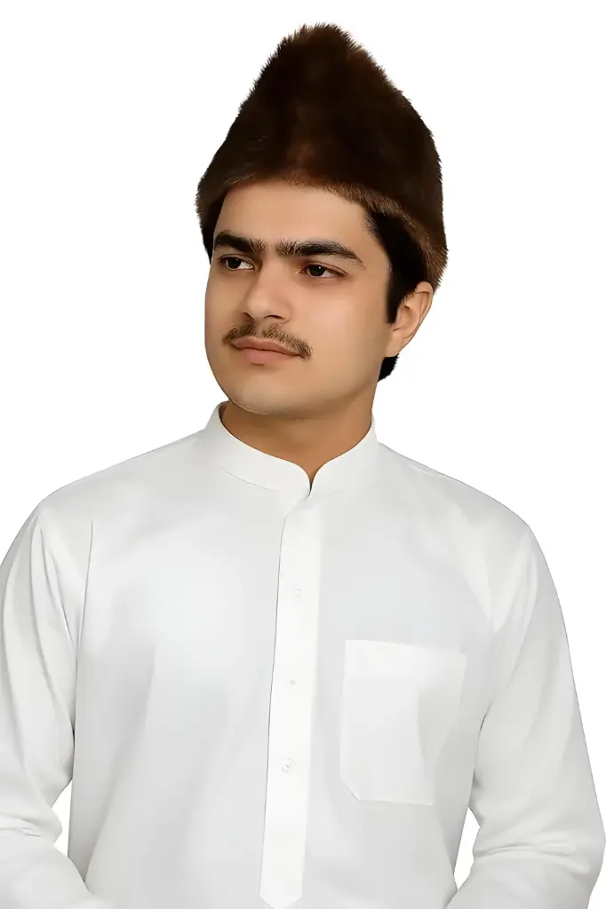 Mink Fur Hat for Men – Russian Style Winter Cap | Premium Mink Fur Cap with Rigid Shape & Viscose Lining | Elegant & Warm Animal Fur