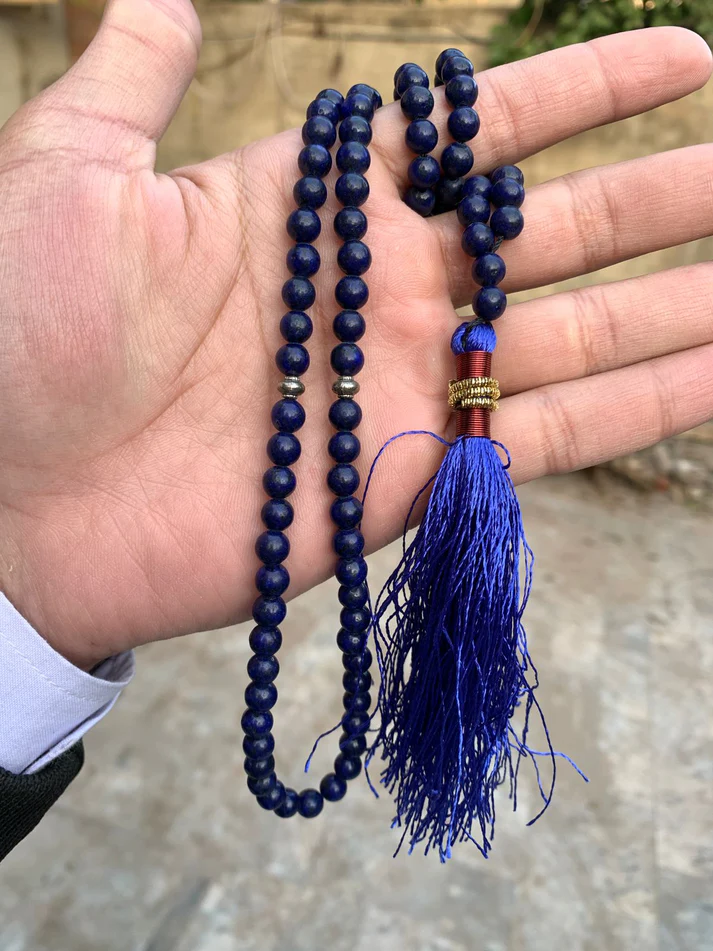 MiYA - Blue Crystal Diamond Cut Tasbih – 100 Beads