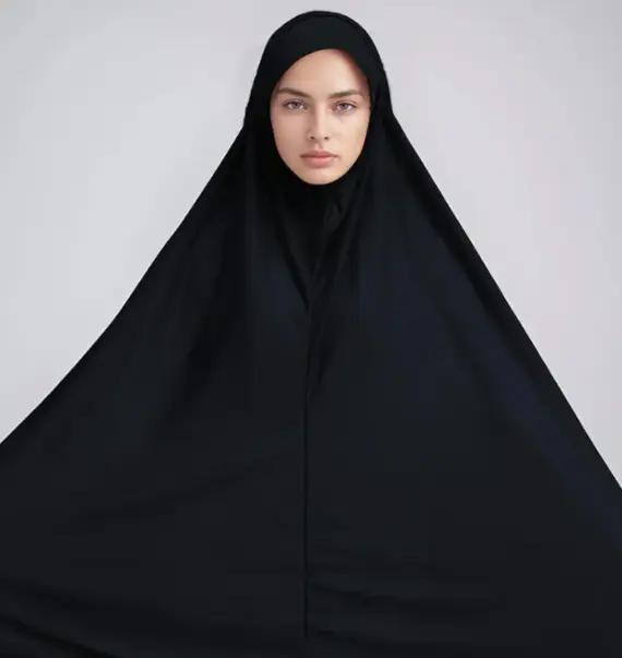 Syrian Hijab X-Large – Ready-to-Wear Magnet Instant Hijab | Plain Jersey | Perfect for Pilgrimage & Daily Use