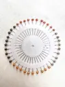 Ball Head Hijab Pin Wheel – Multi‑Color Abaya Pins (40 pcs) | Secure, Stylish, Easy‑Use Wheel Pins