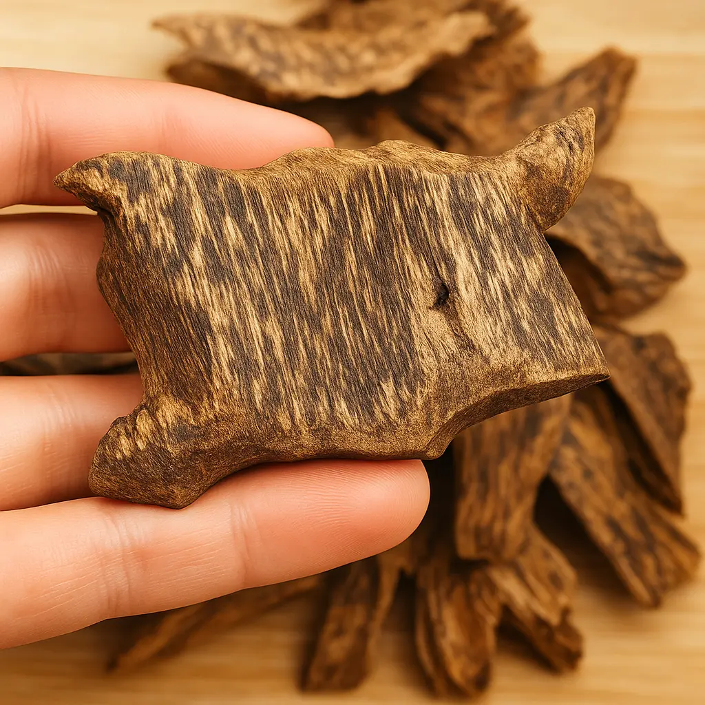Pure Agarwood Chips – Luxury Oud Wood Chips from Assam – Incense, Meditation & Aromatherapy 