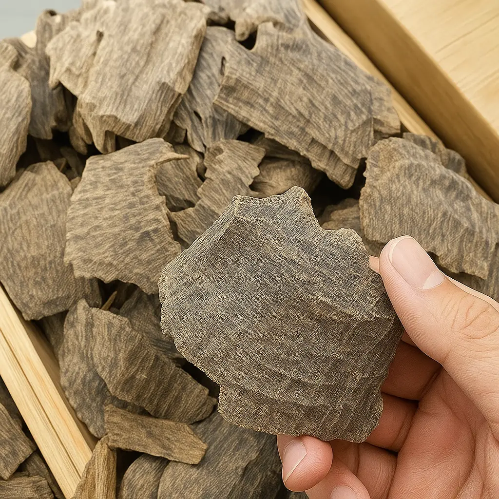 Assam Char Agarwood Chips – Super Wild Oud Wood Chips | King Grade Hindi Oud with Leather, Cinnamon & Tobacco Aroma