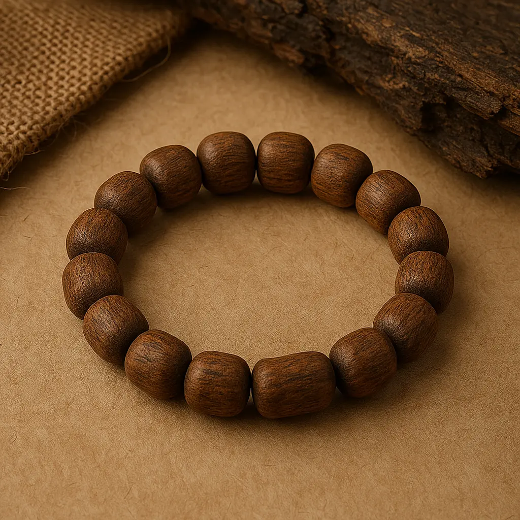 Luxury Kyara Agarwood Bracelet – 10 mm Natural Oud Beads Jewelry | High Grade Kyara Beads | Spiritual Oud Wristlet & Aromatic Oud Jewelry 