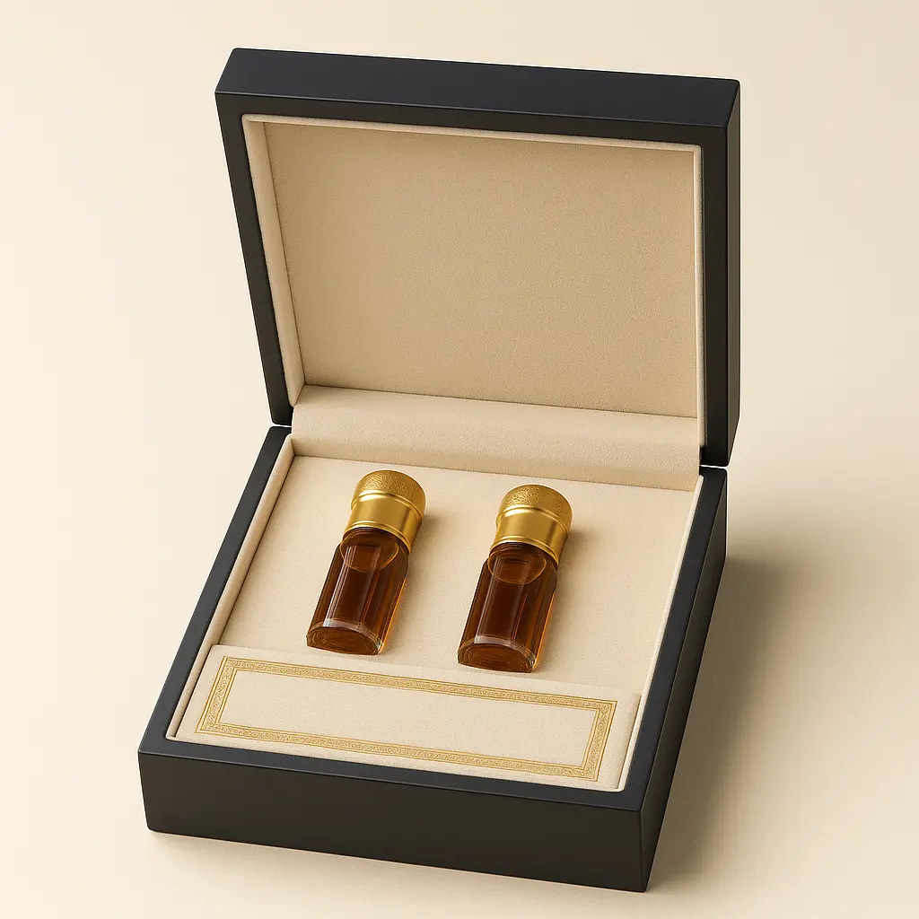Luxury Oud Gift Set - Experience Box with Assam Hindi Oud and Wild Bengal Oudh Oils & Indian Agarwood Chips 