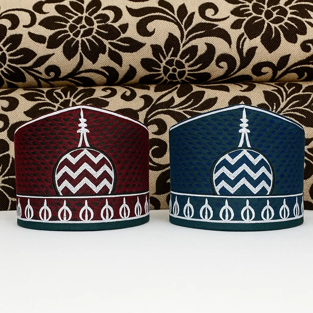 Barkati Topi Ala Hazrat Combo – White & Black Islamic Prayer Cap, Curated by Bollywood Actor Syed Aman MiYA 