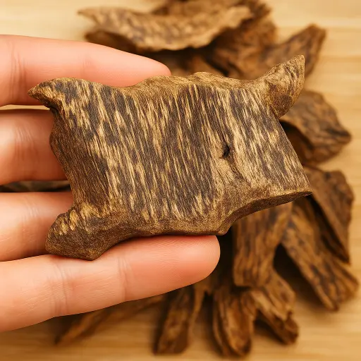 Pure Agarwood Chips – Luxury Oud Wood Chips from Assam – Incense, Meditation & Aromatherapy 