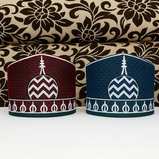Barkati Topi Ala Hazrat Combo – White & Black Islamic Prayer Cap, Curated by Bollywood Actor Syed Aman MiYA 