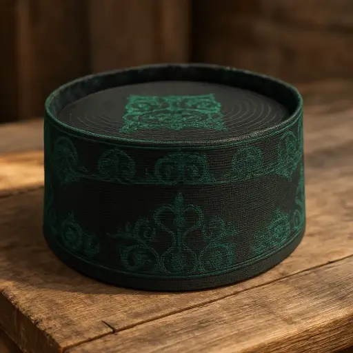 Fancy Barkati Cap – Ala Hazrat Hat Islamic Prayer Topi for Men | Cotton Embroidered Namaz Cap, Muslim Kufi Hat, Traditional Festival Wear