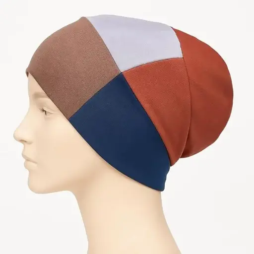 MiYA – Women’s Multi-Color Patch Stretch Cap | Ultra-Soft Jersey Fabric | Slip-On Comfort Headwrap | Stylish, Lightweight & Breathable Daily Wear