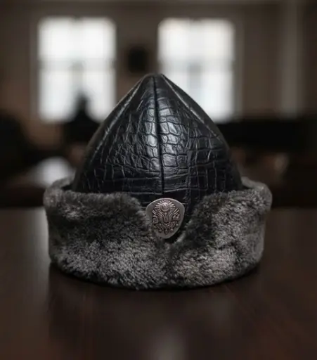 MiYA - Winter Ertugrul Ghazi : Faux-Leather Turkish Cap – Dirilis Ertugrul Tribute - Ramadan Gift -->Kaayi Qabila - Ottoman Empire