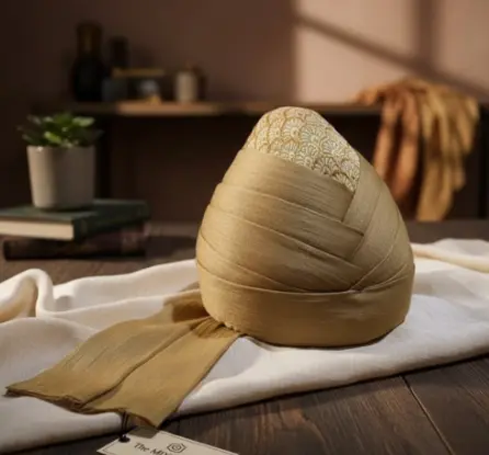 MiYA Beautiful Mughal Imama Sharif for Wedding – Customizable Color & Size | Premium Readymade Safa Pagdi for Groom