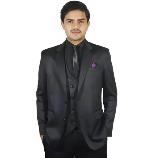 Hand-Stitched Tuxedo | Men's Black Suit : 3 Piece 