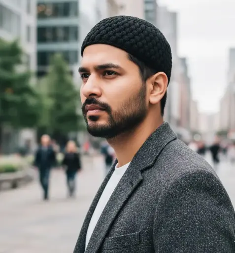 MiYA  Handwoven Handmade Wool Prayer Cap Topi | Unisex Islamic Namaz Headwear | Stylish & Durable for Men & Women 