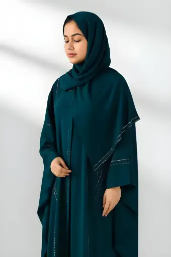 Kaftan Abaya Set – Casual Modest Dress with an Elegant Design, Flowing Silhouette, and Comfortable Fit for Everyday & Special Occasions 
