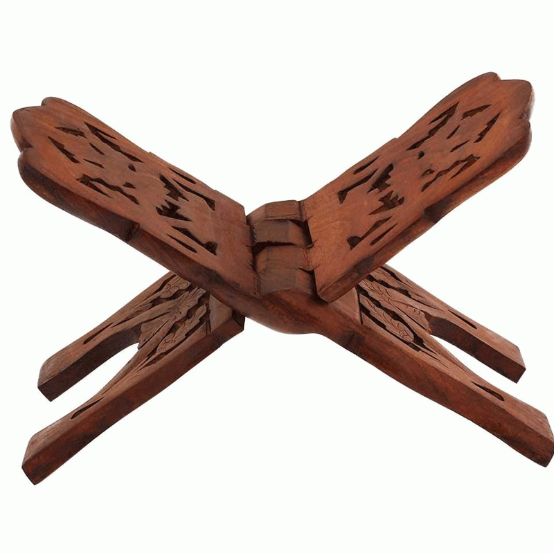 MiYA Premium Handcrafted Indian Wooden Quran Rehal – 15x7 inch Book Stand - Quran Holder | Sheesham Wood